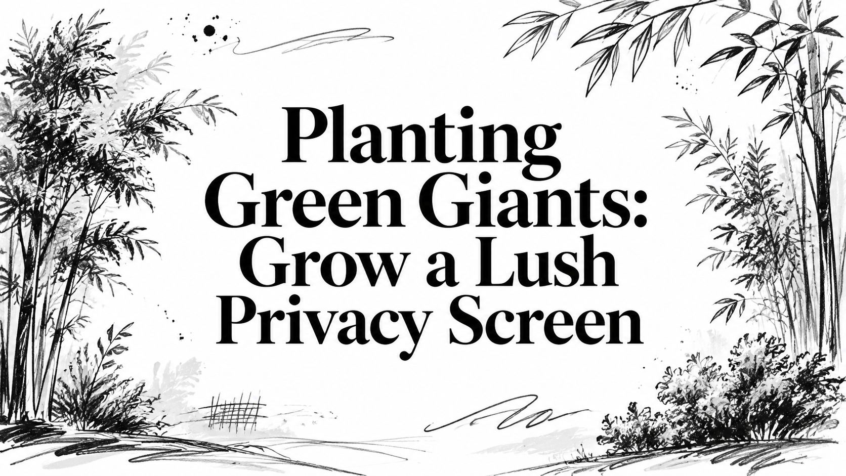 Planting Green Giants: Grow a Lush Privacy Screen