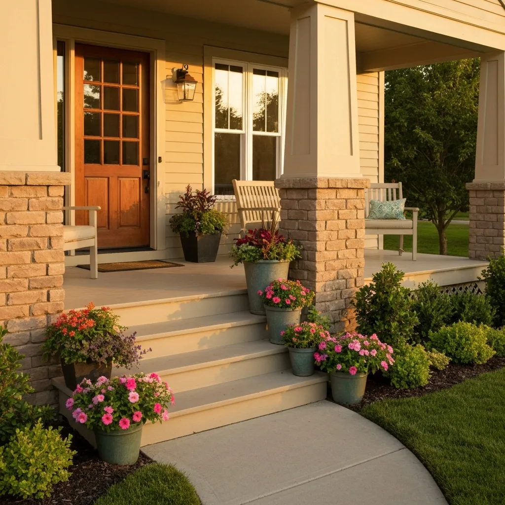 Front Steps Container Garden Ideas