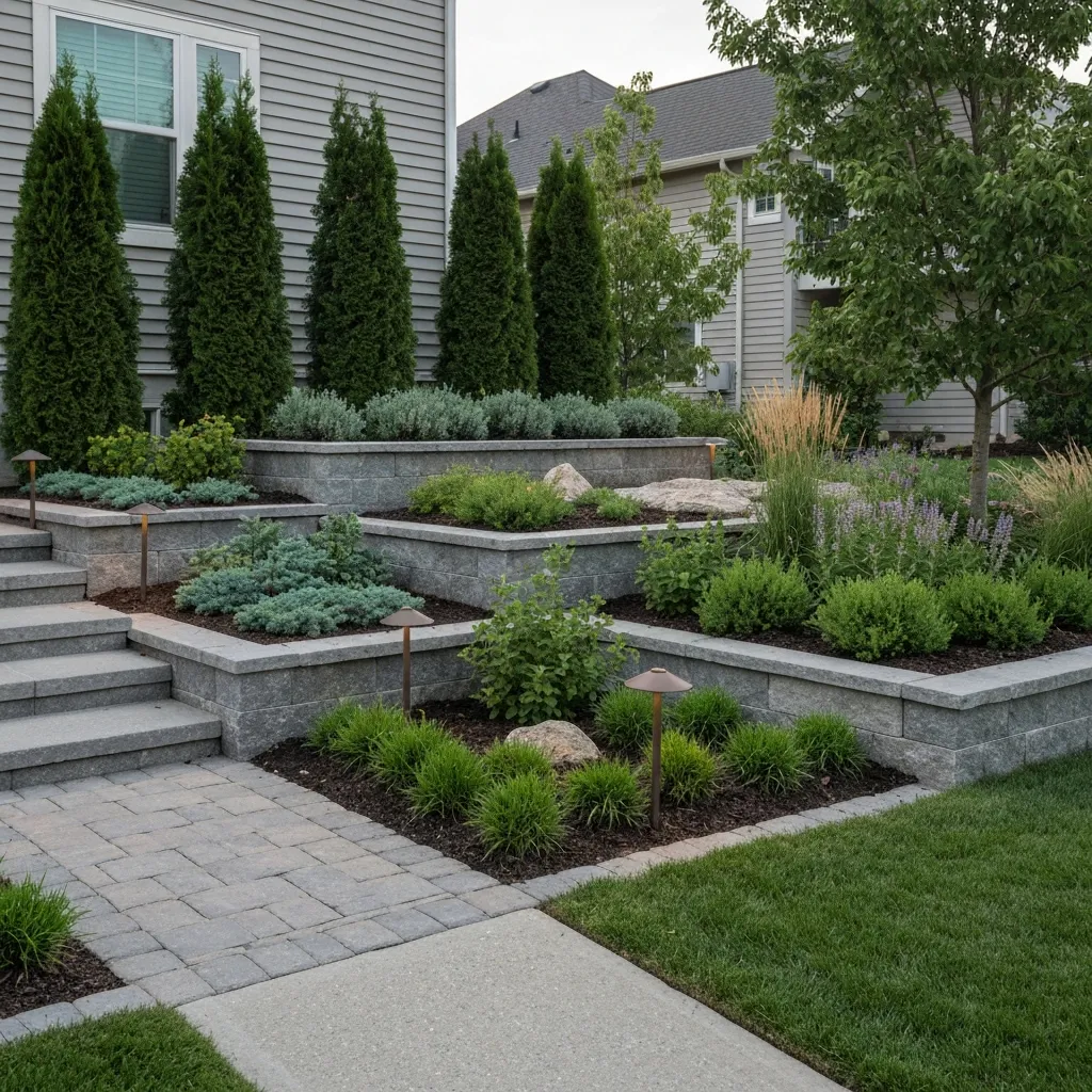 Front Yard Color Blocks Ideas