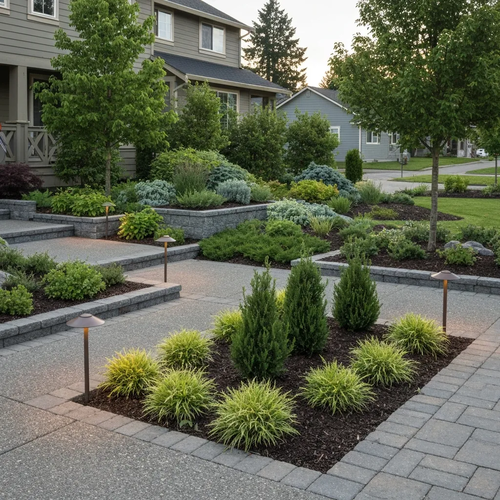 Oregon Pacific-Northwest Front Yard Shade Ideas