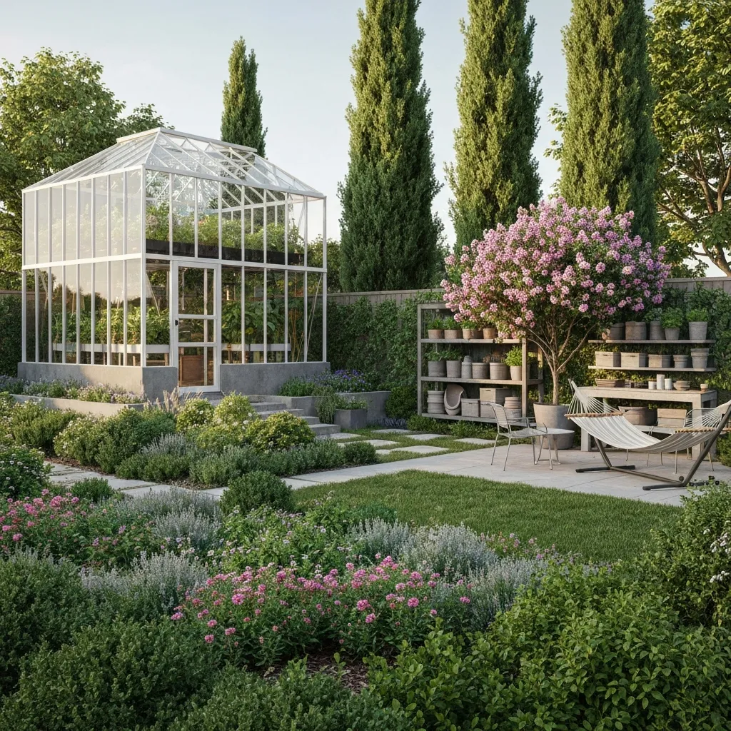 Backyard Greenhouse and Potting Area Ideas