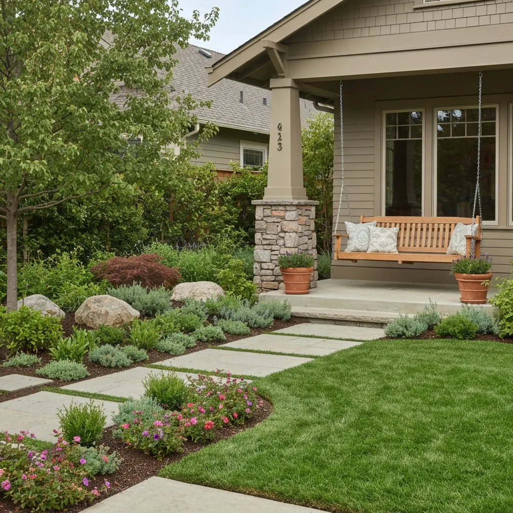 Craftsman Home Front Yard Planting Ideas