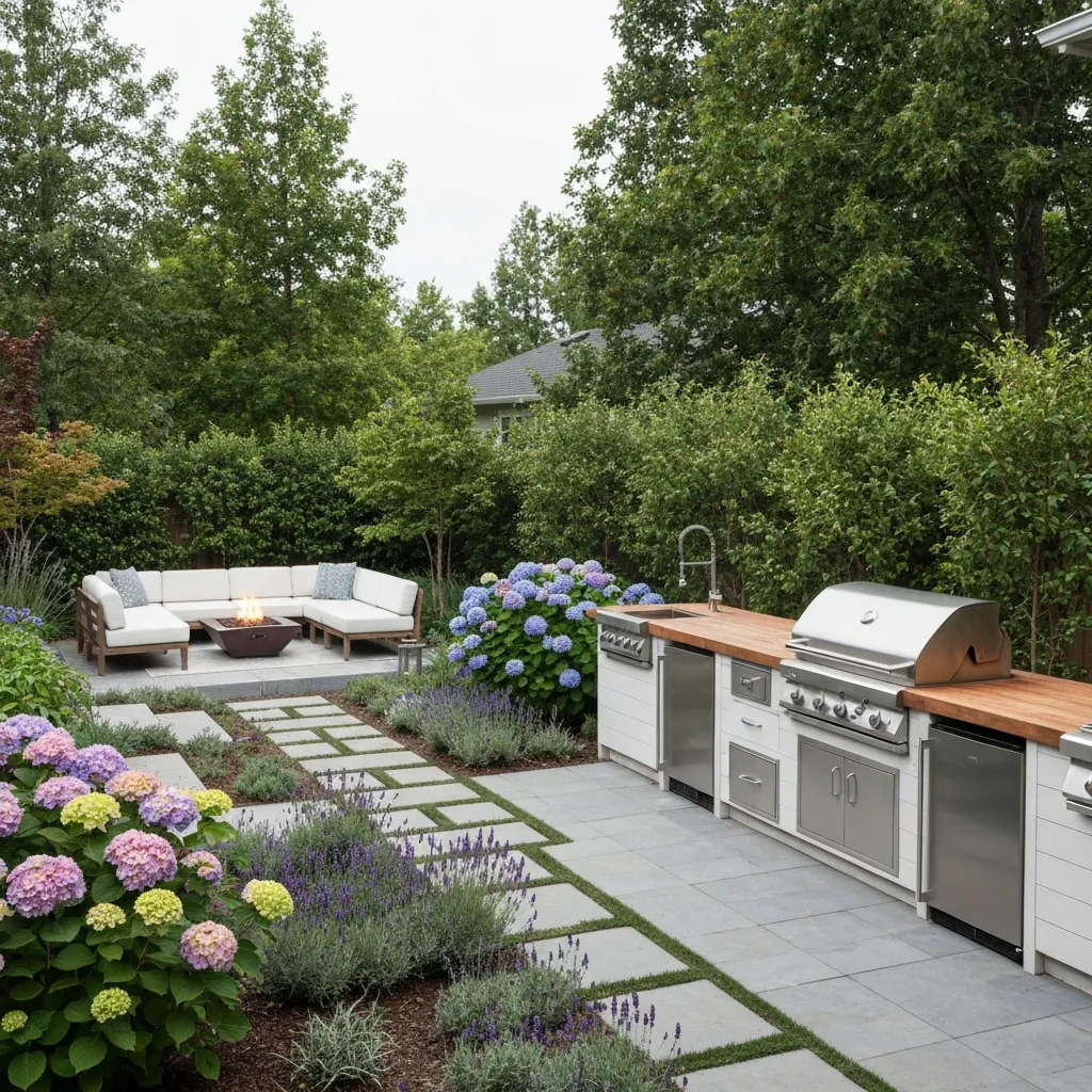 Outdoor Kitchen Garden Layout Ideas for Backyards