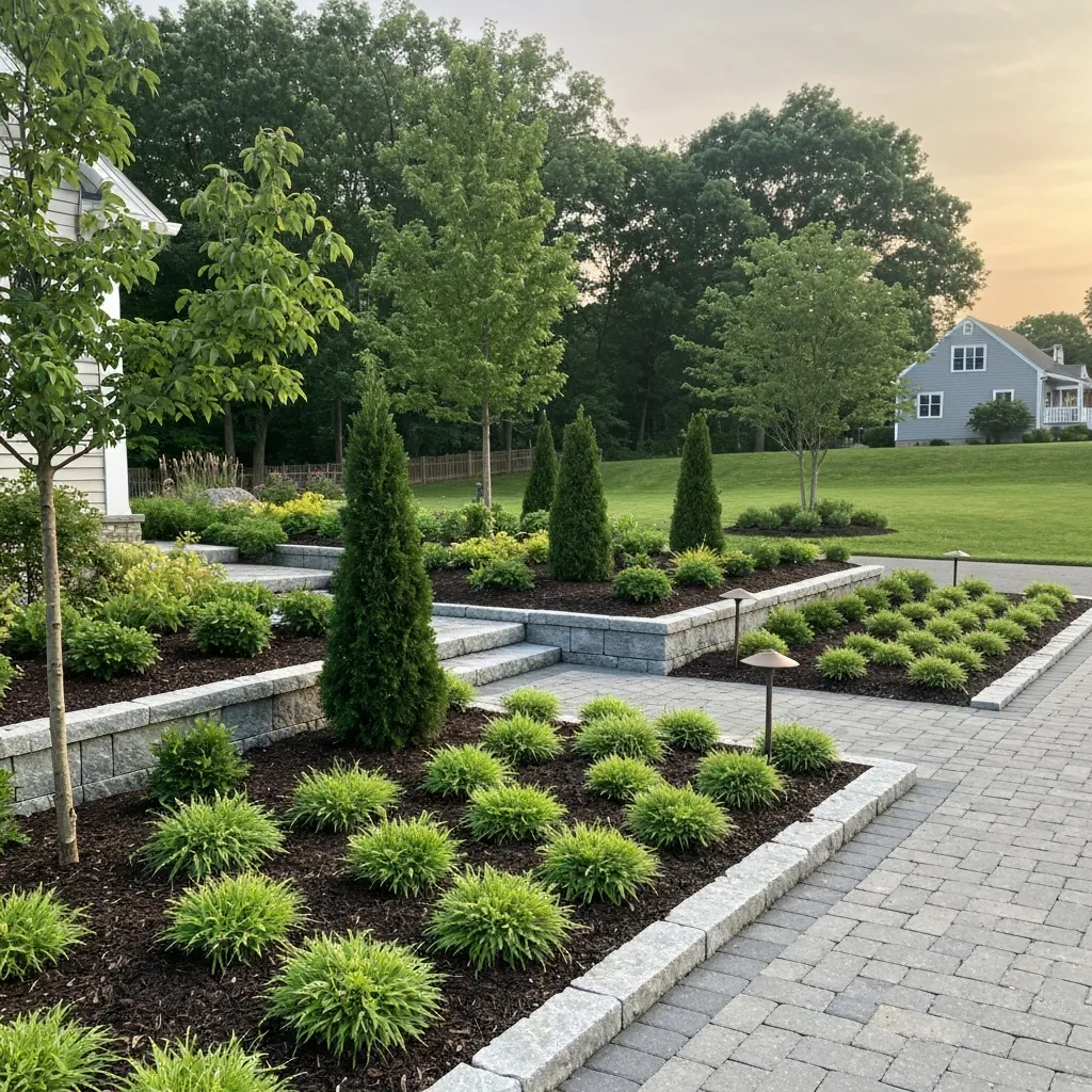 Connecticut Traditional New England Garden Front Yard