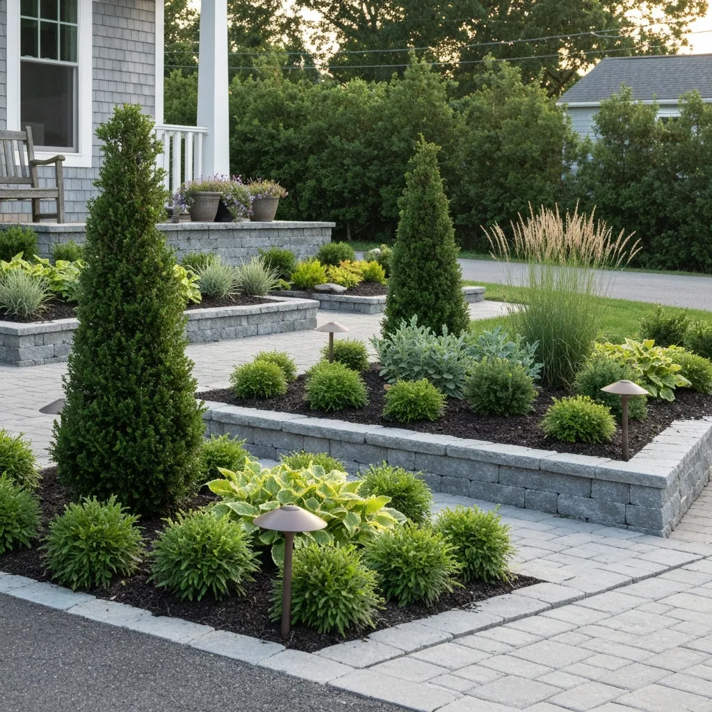 Rhode Island Coastal Cottage Garden Front Yard Coastal Ideas