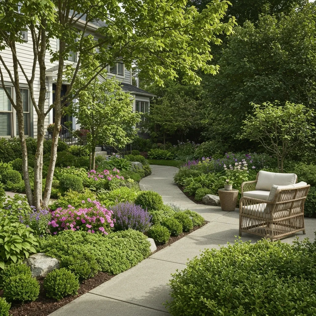 Row House Front Garden Ideas with Planters