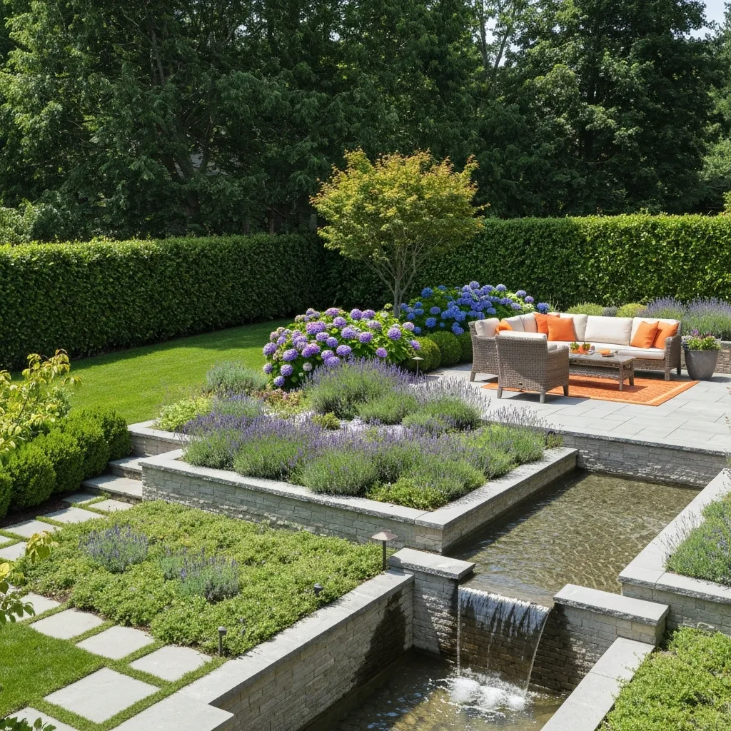 Multi-Level Terrace Backyard Garden Ideas