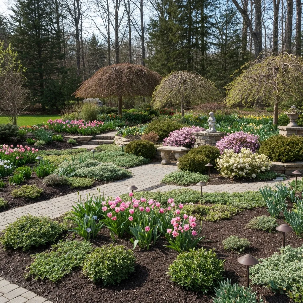 Spring Bulb Front Yard Flower Bed Ideas
