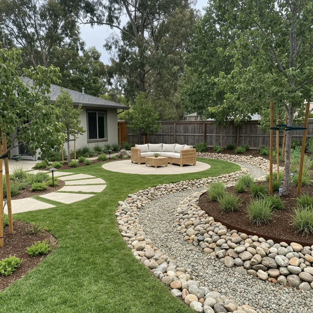 Front Yard Dry Creek Bed Design Ideas