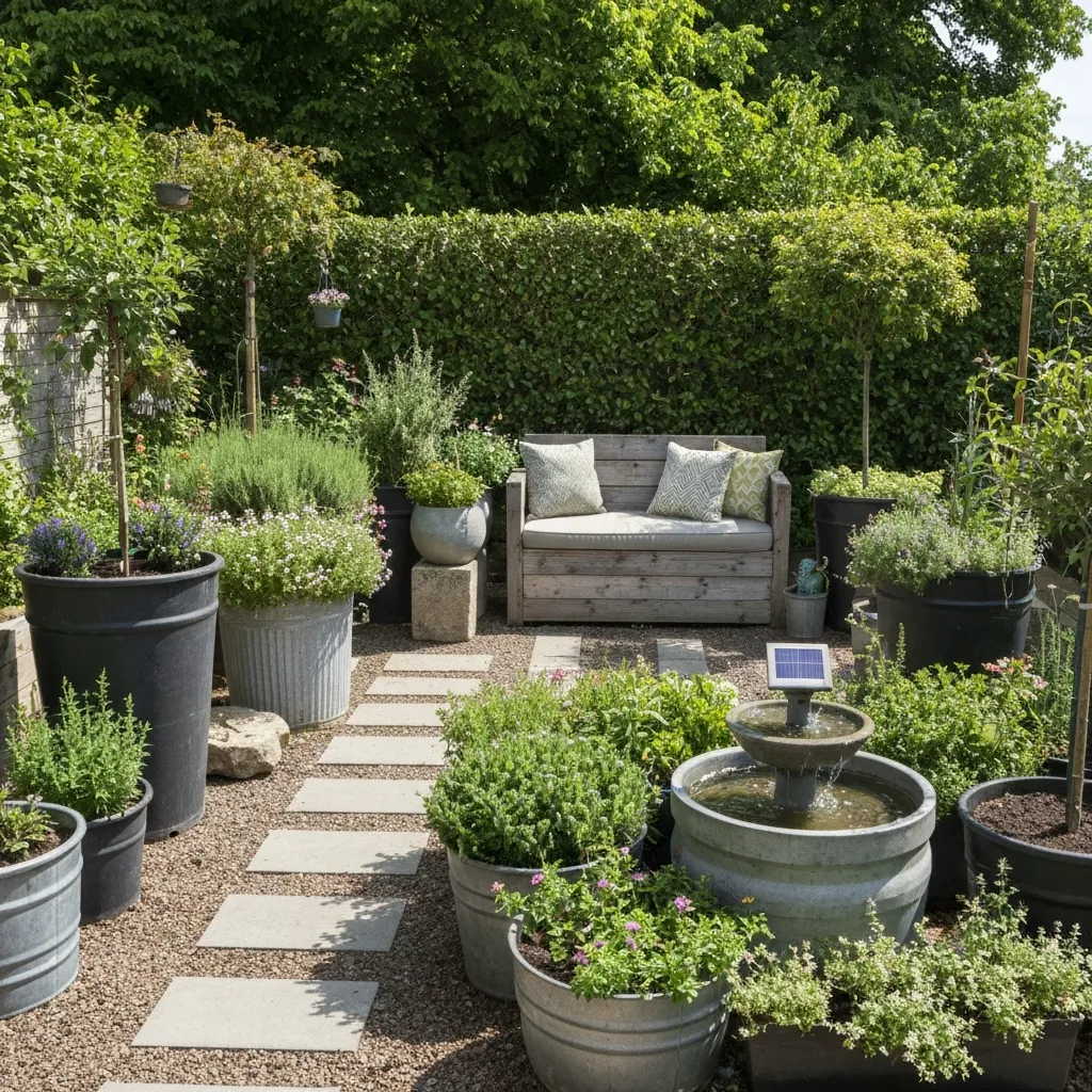 Container-Only Small Backyard Garden Ideas