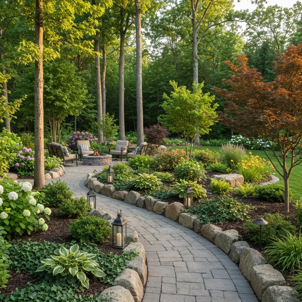 Woodland Edge Backyard Shade Garden Ideas