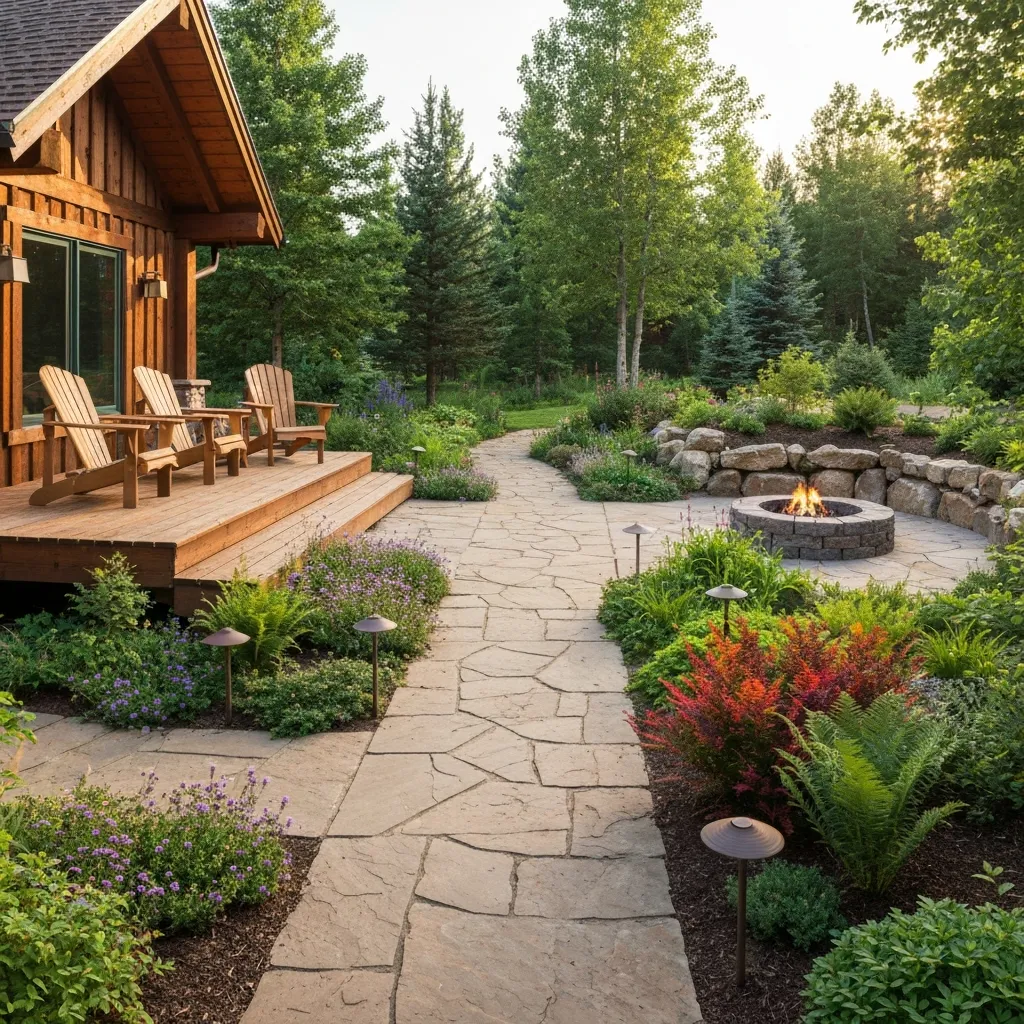 Mountain Cabin Rustic Front Yard Ideas